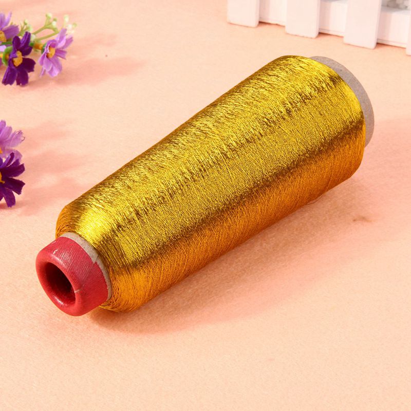 Hilos de bordado de punto de cruz para ordenador dorado/plateado línea de hilo de coser de 3000M hilo metálico textil tejido línea de bordado