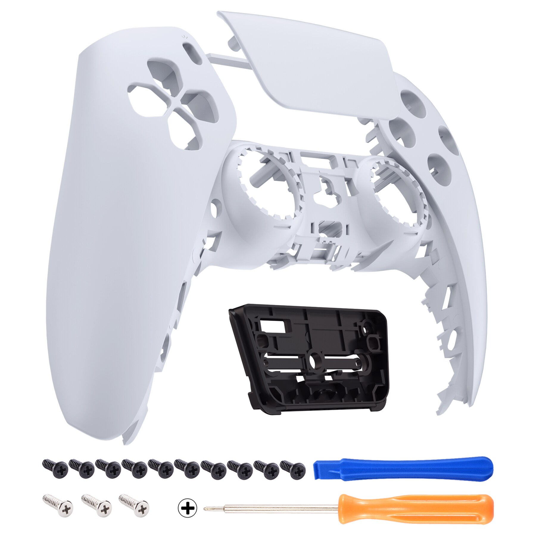 EXtremeRate Weiche Touchpad Front Gehäuse Shell DIY Shell Benutzerdefinierte Touch Pad Abdeckung Frontplatte Kompatibel mit PS5 Controller