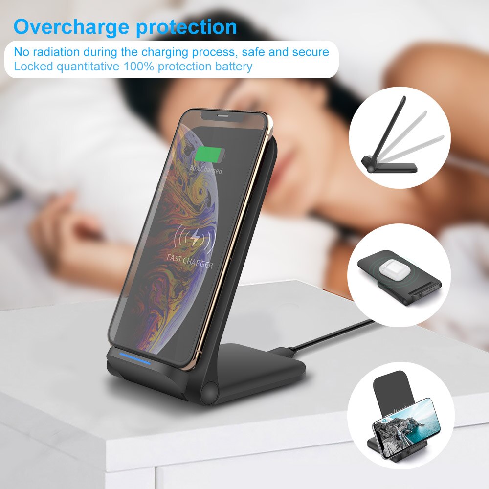 Fast Charger For Sony Xperia 1 II XZ3 XZ2 XZ2 Premium Qi Wireless Charger Charging Pad Power Case Phone Accessory