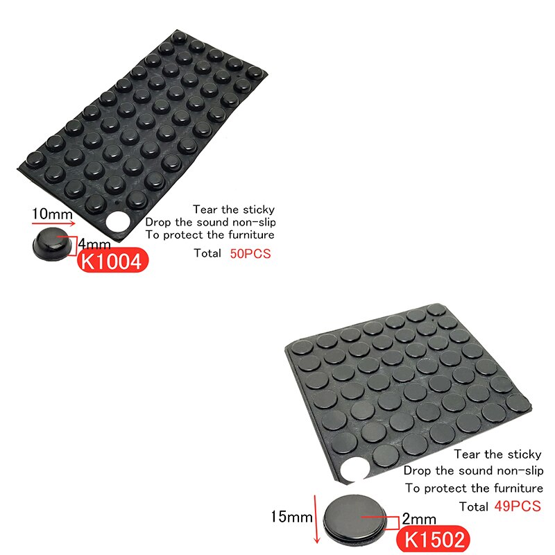 YSANO Deur stopt zelfklevende siliconen rubberen pads kastbumpers vangsten rubberen demper buffer kussen meubels hardware vele maat (Color : F1204 x 32 grains