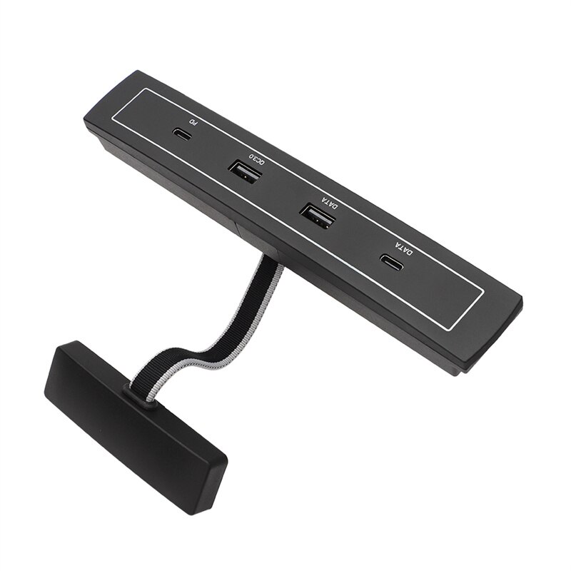 4 In 1 USB For Tesla Model 3 Model Y 27W Quick Charger Intelligent Docking Station USB Shunt Hub Decoration Interior Refit