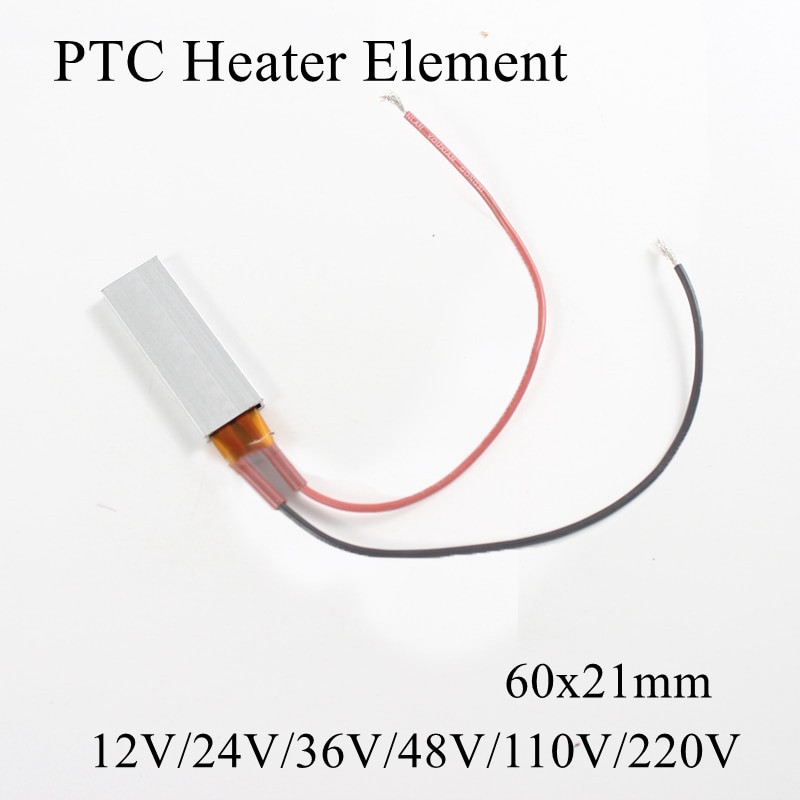 60x21mm 12V 24V 36V 48V 110V 220V PTC Heizung Element Konstante thermostat Thermistor Luft Heizung Sensor Aluminium Shell 60*21mm