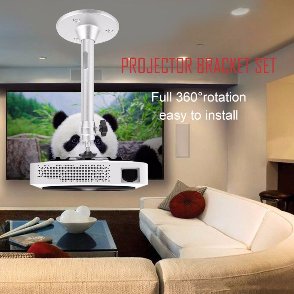 Universal Mini Aluminium Alloy 360 Degree Rotation LCD DLP Projector Ceiling Wall Mount Metal Bracket Holder Stand