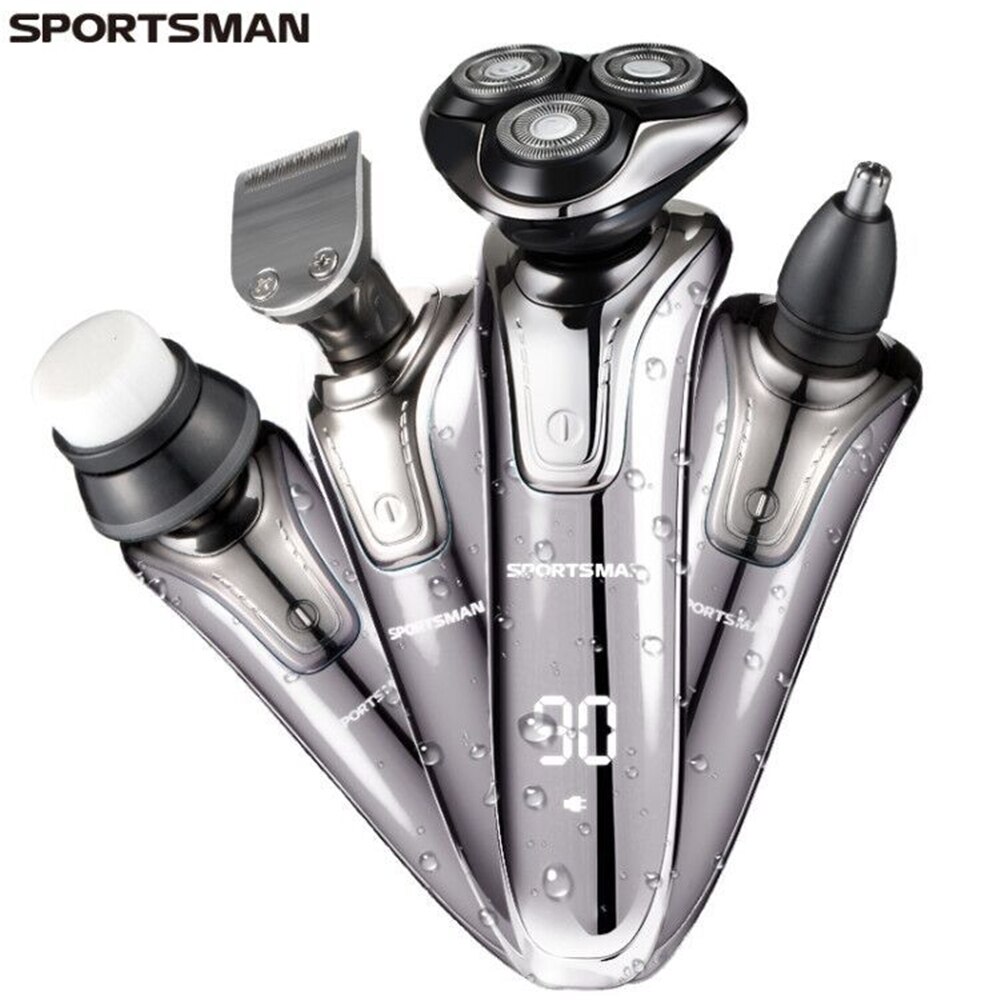3headed Washable Electric Shaver 4IN1 Beard Trimmer Multifunctional Razor for Men Shaving Machine Face Body Care Electric Shaver