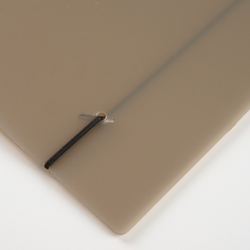 Catena Stationery Grey Translucence Binder A4/B5/A5 Loose-Leaf PP Shell Porous Paper Clip Folder File Organizer Office Accessory