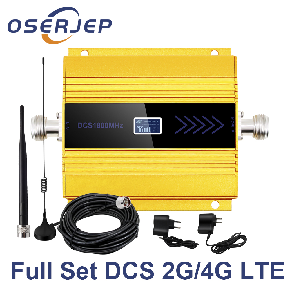 Oserjep 4g lte repetidor de sinal móvel 1800 mhz celular gsm 1800 mhz celular display lcd + otário antena