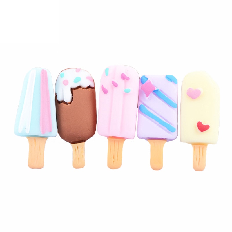 10Pcs Ice Cream Pendenti E Ciondoli per Slime di Riempimento FAI DA TE strumenti di Modellazione di Argilla Forniture Resina Slime Deocr Giocattoli di Argilla Accessori per I Bambini