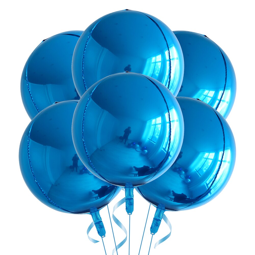 6pcs 22 Inchs Rose Gold Big 4D Balloons 360 Degree Round Metallic Rose Gold Balloons Birthday Baby Shower Wedding Decorations: Olive