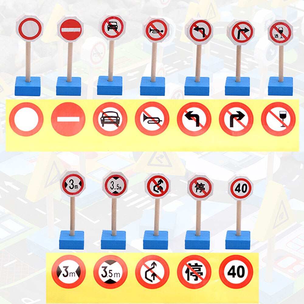 Early Education Knowledge Enlightenment Toys Brain Game Kindergarten Road Signs Traffic Indication Street Signs