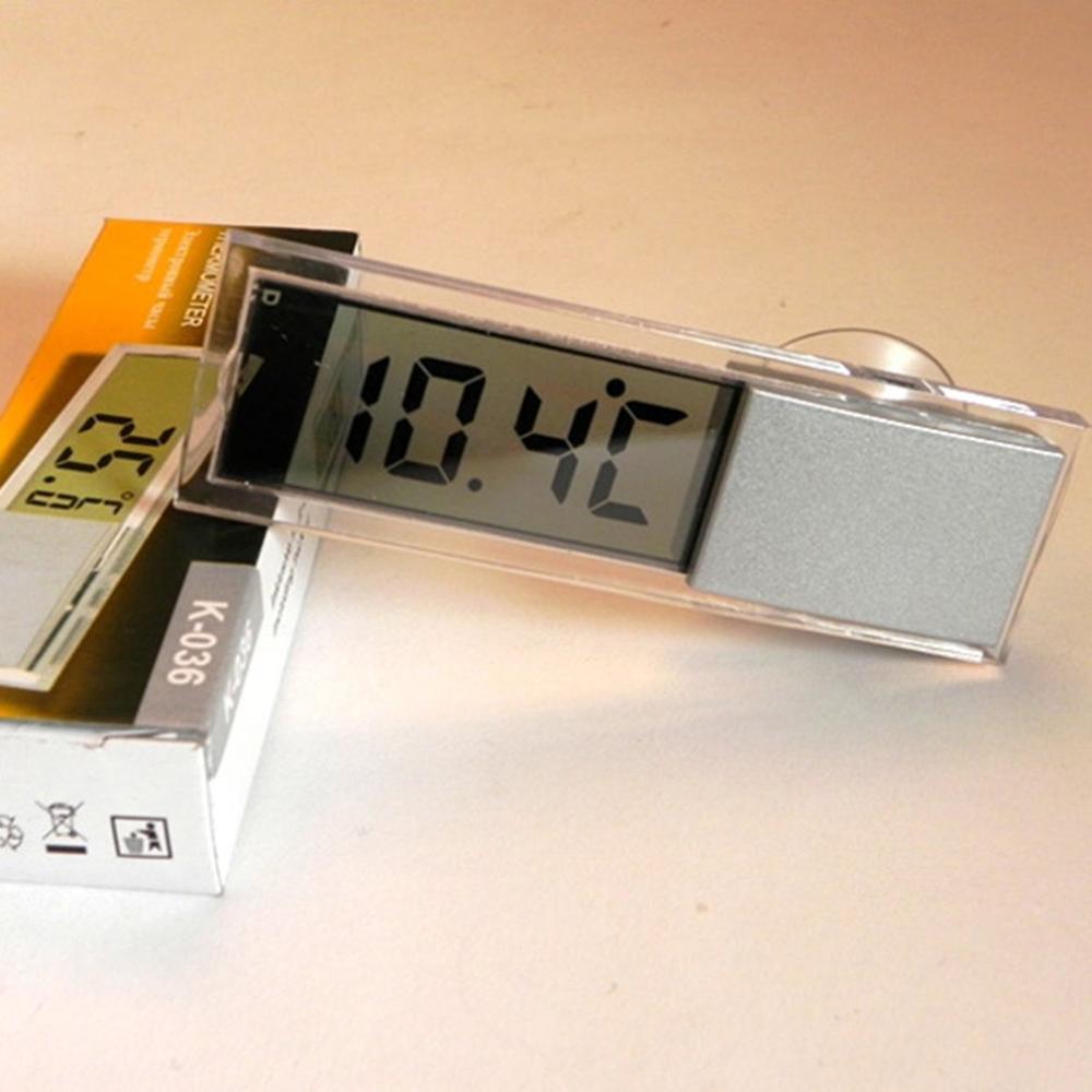 Huishoudelijke Auto Voertuig Zuignap Elektronische Digitale Transparant Lcd Display Thermometer Digitale Auto Thermometer