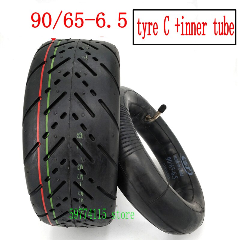 Electric Scooter 11 inch city Road Off-road Tire Inflatable Tubeless Tyre 90/65-6.5 for Dualtron Thunder Speedual Plus Zero 11X: tube and tyre C