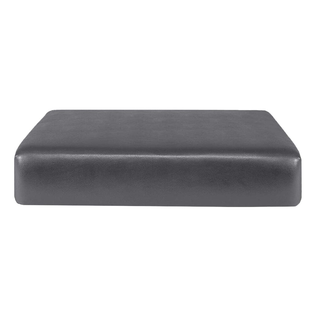 Vandtæt pu læder stretch spandex slipcover protector cover erstatning til sofapude anti-slip: Grå 1 pers