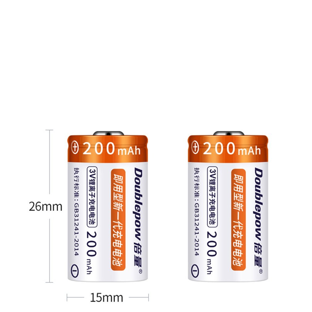 2 Stks/partij 900Mah CR2 Oplaadbare Batterij Set Lithium Batterij Dc 3.6V Met Snelle Lader Meerdere Beschermende Systemen