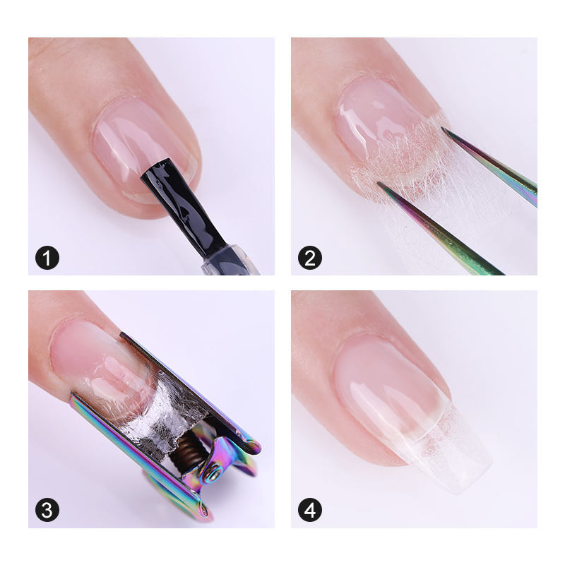 Pinceles curvos C para uñas, Clips de acero inoxidable extendidos para dedos, herramientas para uñas, accesorios Nail Art, 1 ud.