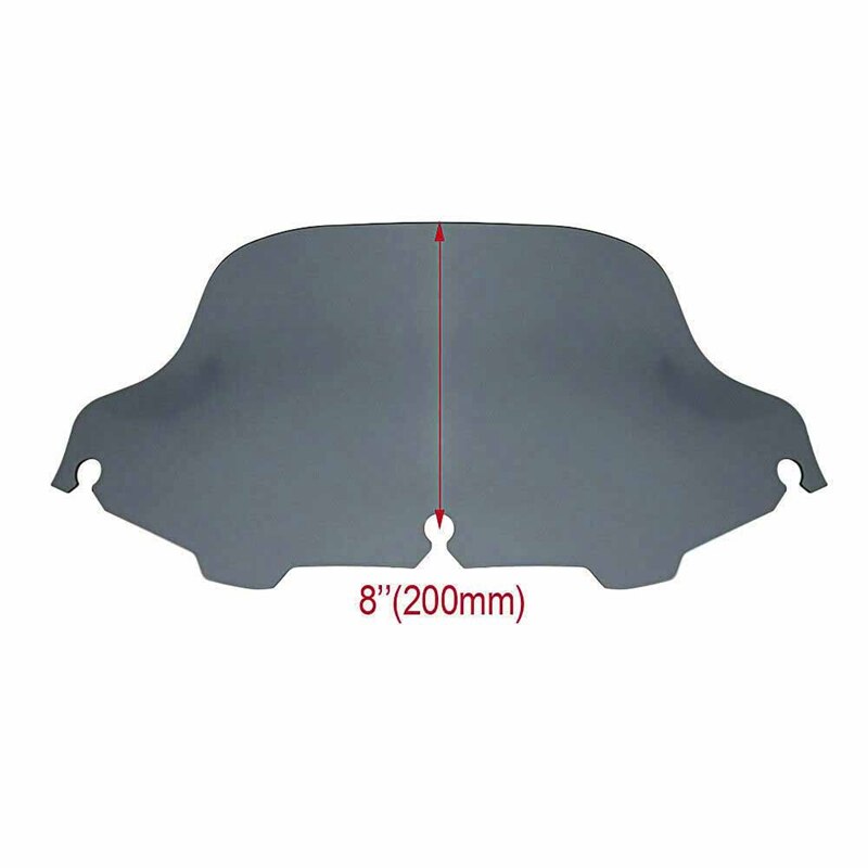 Parabrisas con ondas de humo de 8 pulgadas, accesorio para Touring Street Glide/Electra Glide/triglide FLHT FLHX FLHTCU FLHTC