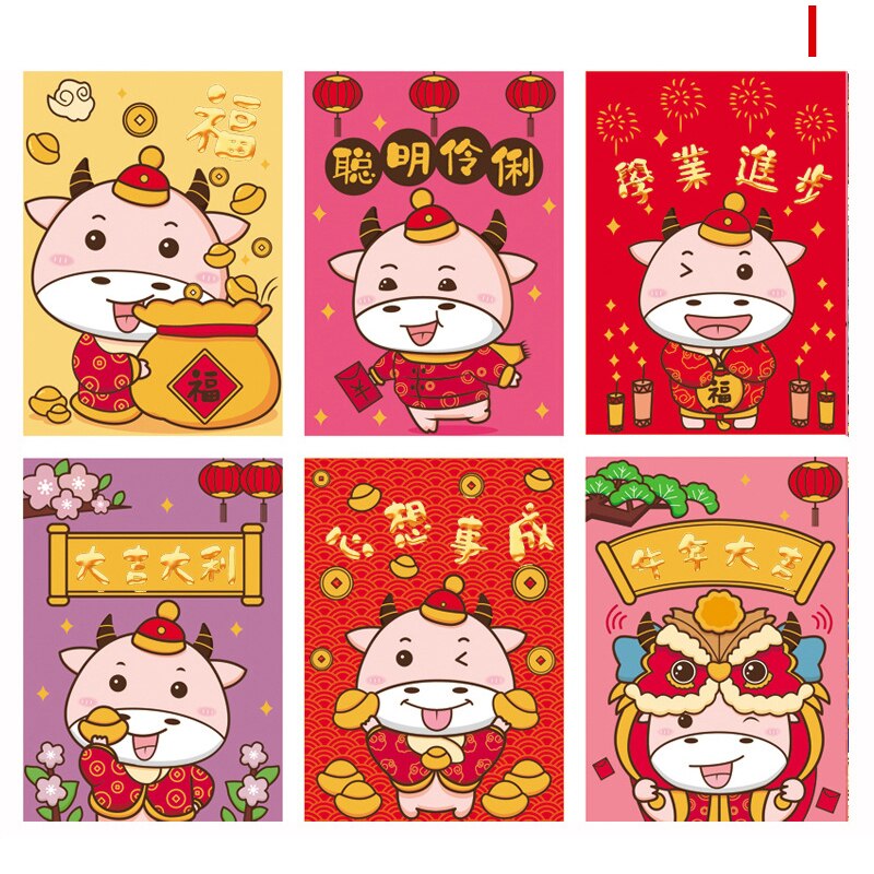 Os geluk chinese rode enveloppen gelukszakjes rood pakket voor chinees jaar en feestdoos: 8