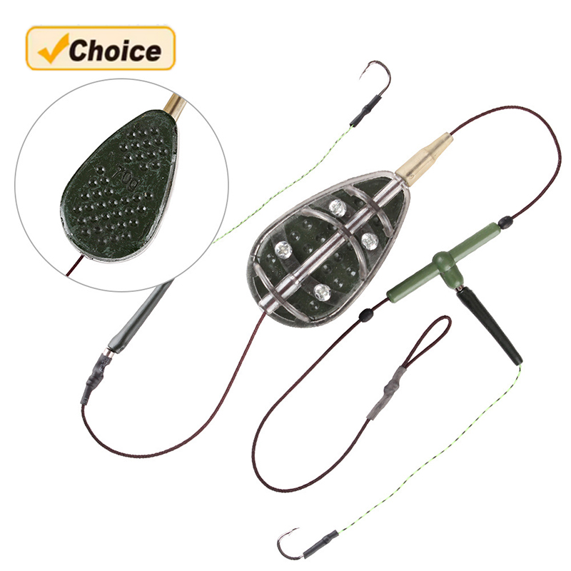 Outdoor Fishhook Method Bait Rack Lead Feed Hook Carp Fishing Bait Cage Bait Cage Cross-Border Feeder Fishing Gear Accessories