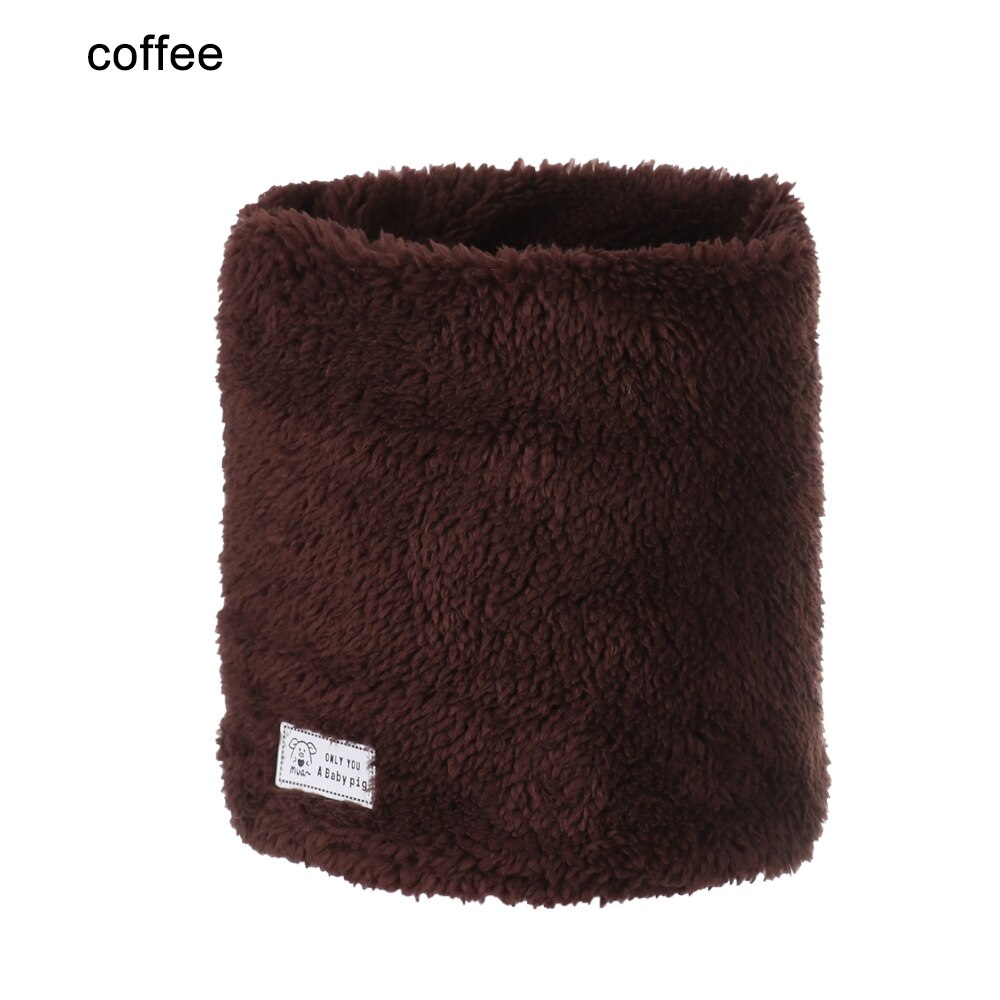 freundlicher Winter Schal Junge Mädchen Winter Warme Schal Art Verdickt Wolle Kragen Schals Winddicht Plus Samt Hals Wärmer: kaffee