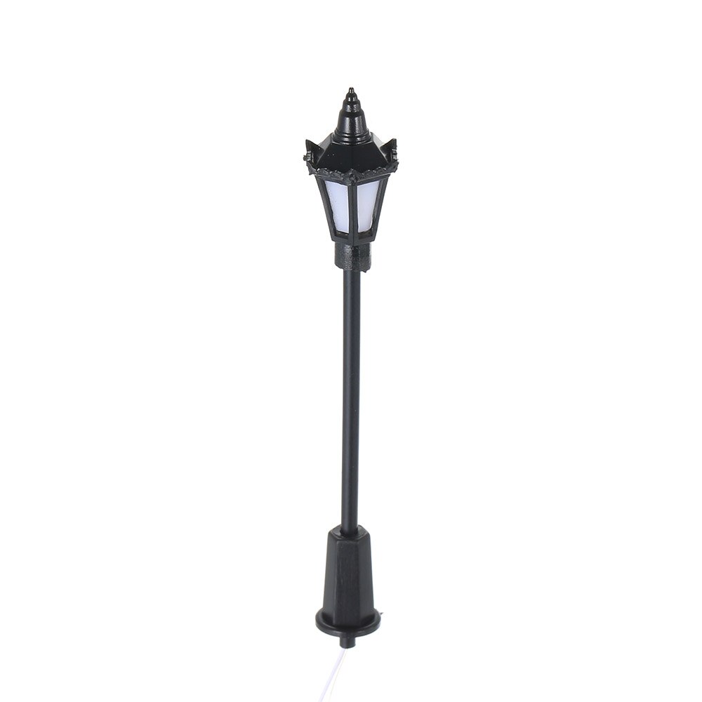 Lámpara de calles con de 20 piezas, luces callejeras para maquetas, diferente escala, tren ferroviario, patio de recreo, paisaje Led