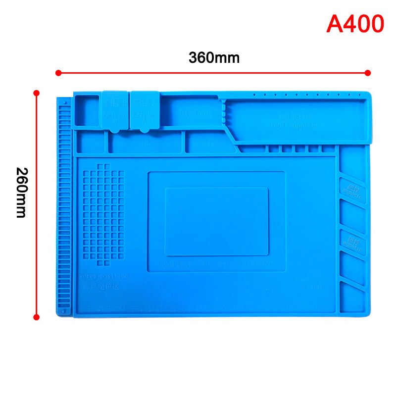 Warmte Isolatie Werken Mat Soldeerstation Iron Telefoon Computer Reparatie Mat Hittebestendig Isolator Platform: a400