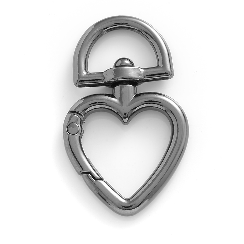 5 Stuks Metalen Hartvormige Karabijnhaak Kraag Karabijnhaken Haken Tassen Riem Gespen Karabijn Sleutelhanger Snap Ring Outdoor gereedschap