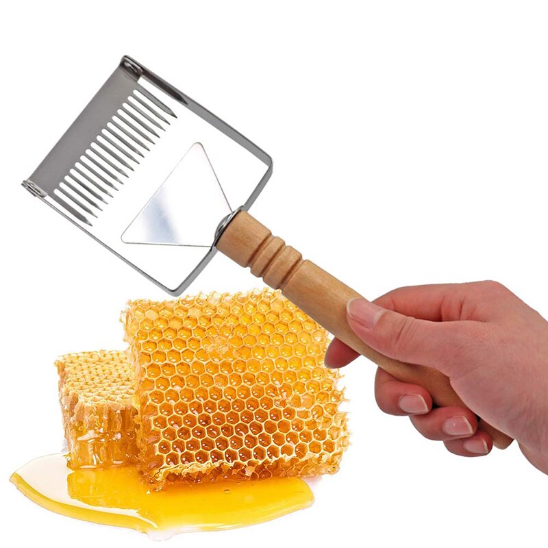 Bienenzucht Werkzeuge Waben ScraperUncapping Schaber Honig cutter Holz Griff Entdeckeln Gabel Schaufel beehive messer Ausrüstung
