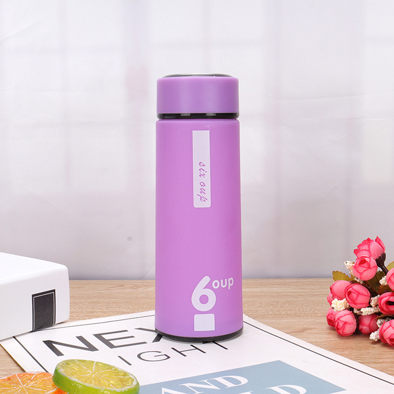Oape 350ml 12oz isolasjon dobbeltlags reise lekkasjesikker virksomhet glass vann kopp farge plast skall vannflaske: Lilla