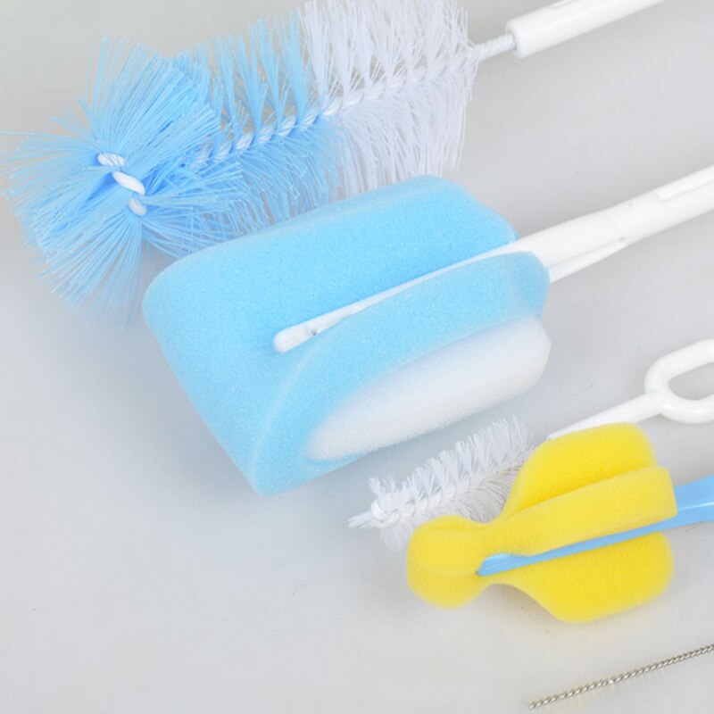 5 PC Lot Bottle Brush 5pcs/set Sponge Plastic Glass Milk Water Cup Cleaning Feeding Bottle Dummy Nipple Pacifier Brushes feeding