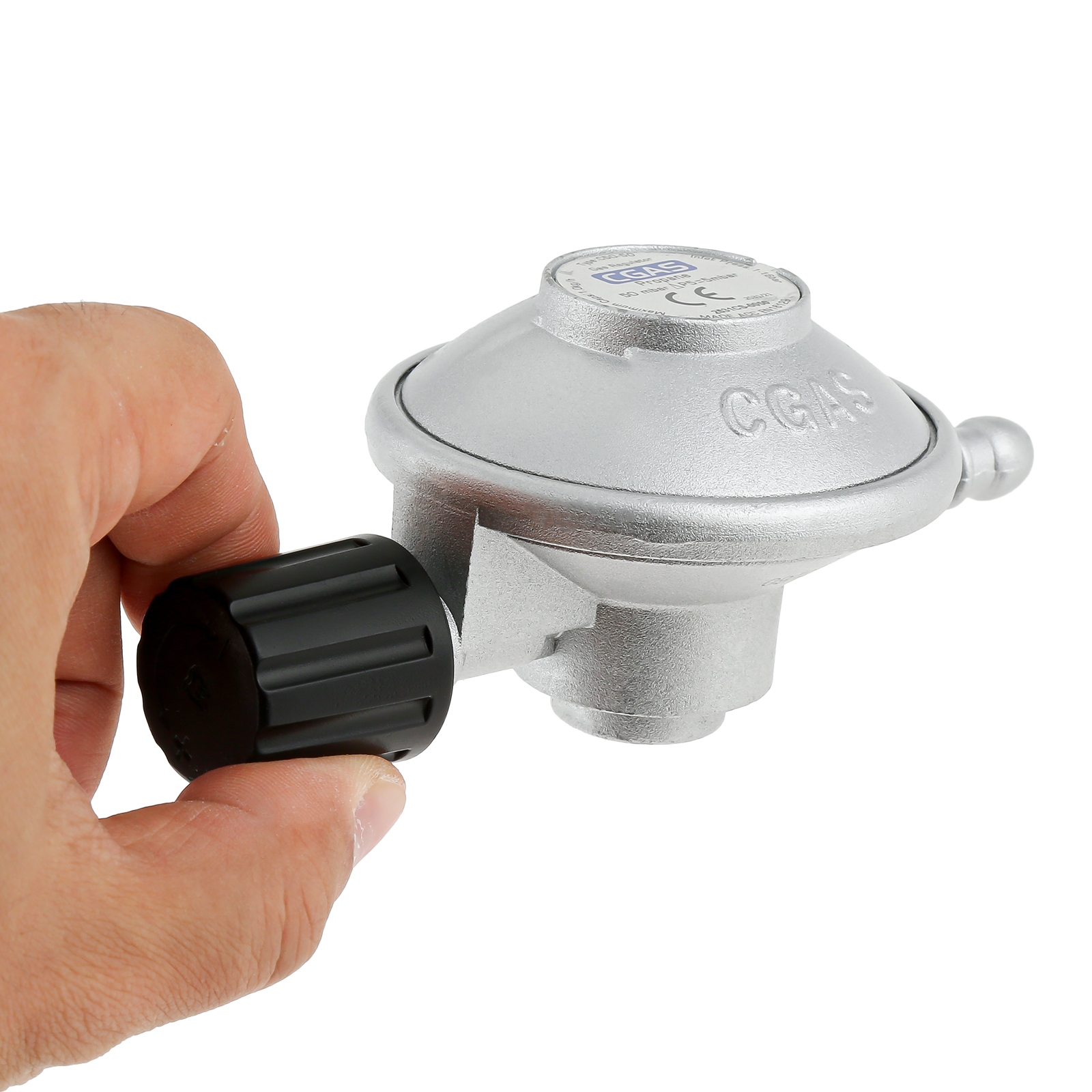 Estufa para acampar al aire libre, válvula de botella de eliminación de 1LB, flujo ajustable, regulador de propano de baja presión, conexión de manguera de púas de 8mm, 7/16 pulgadas