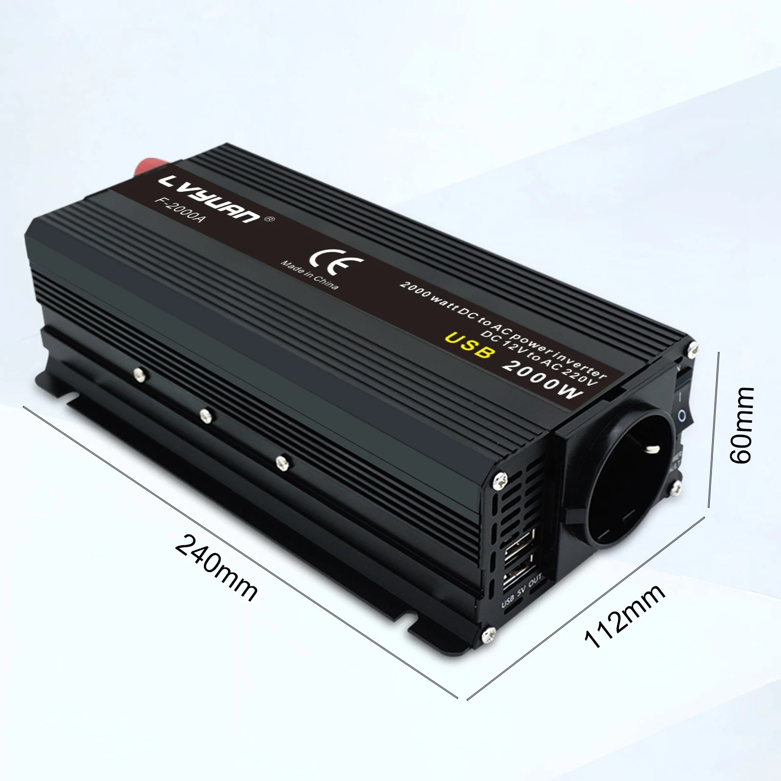 Car Inverter 12V 220V Power 500W/1500W/2000W/2600W/3000W Converter EU Socket 12 Volts auto Inversor12v 220 v Transformer Solar