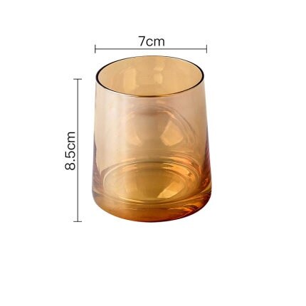 Ins whisky vinglas røget ravfarvet farverigt glas vin kop mælk vand juice juice kopper til hjemmebutik 300ml: Rav
