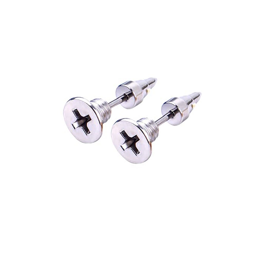5 Pairs Punk Men &amp; Women Stud Earring Anti Allergic Stainless Steel Body Piercing Whole Screw Stud Earrings Funny jewelry: 1 Pair-Style A3