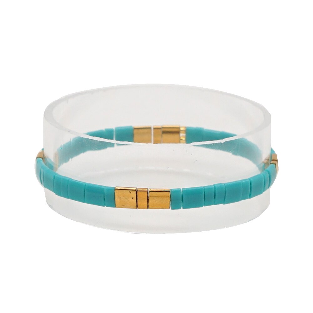 Go2 boho nyaste tila pärlor armband miyuki glas armband kvinnor femme vänskap armband smycken pulseira mujer armband