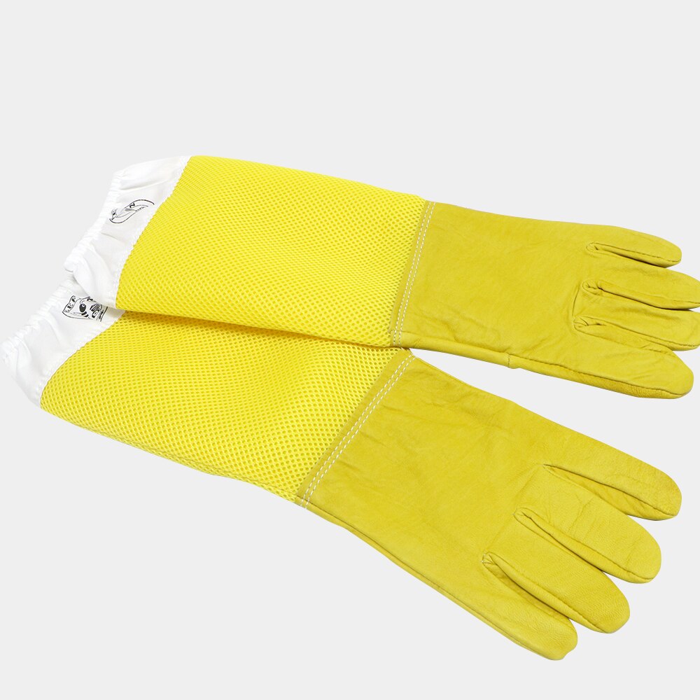 Beefun beschermende handschoenen geventileerd met lange mouwen imkerhandschoenen voor bijenkasten en bijenhouderijapparatuur