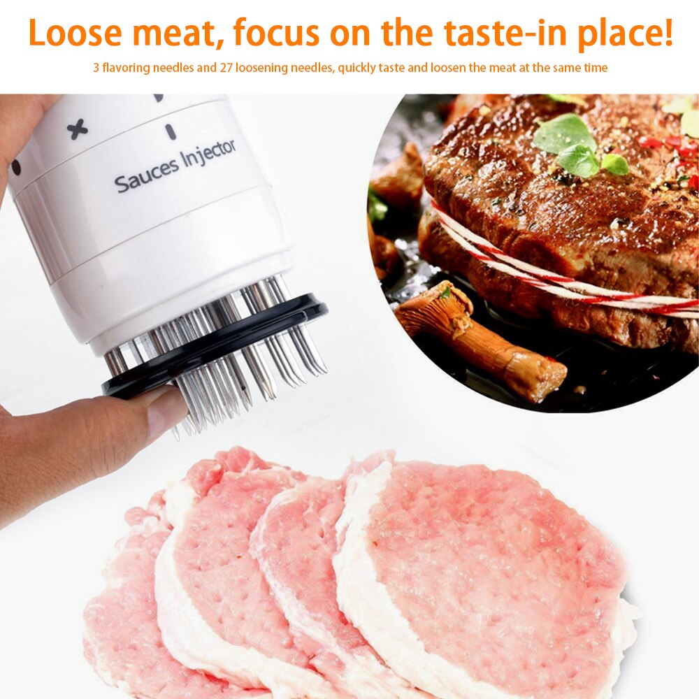 2 in 1 Meat Tenderizer Multifunctional Sauce Marinade Injector BBQ Meat Steak Beef Sauce Tenderizer Kitchen Cook Tools Gadgets