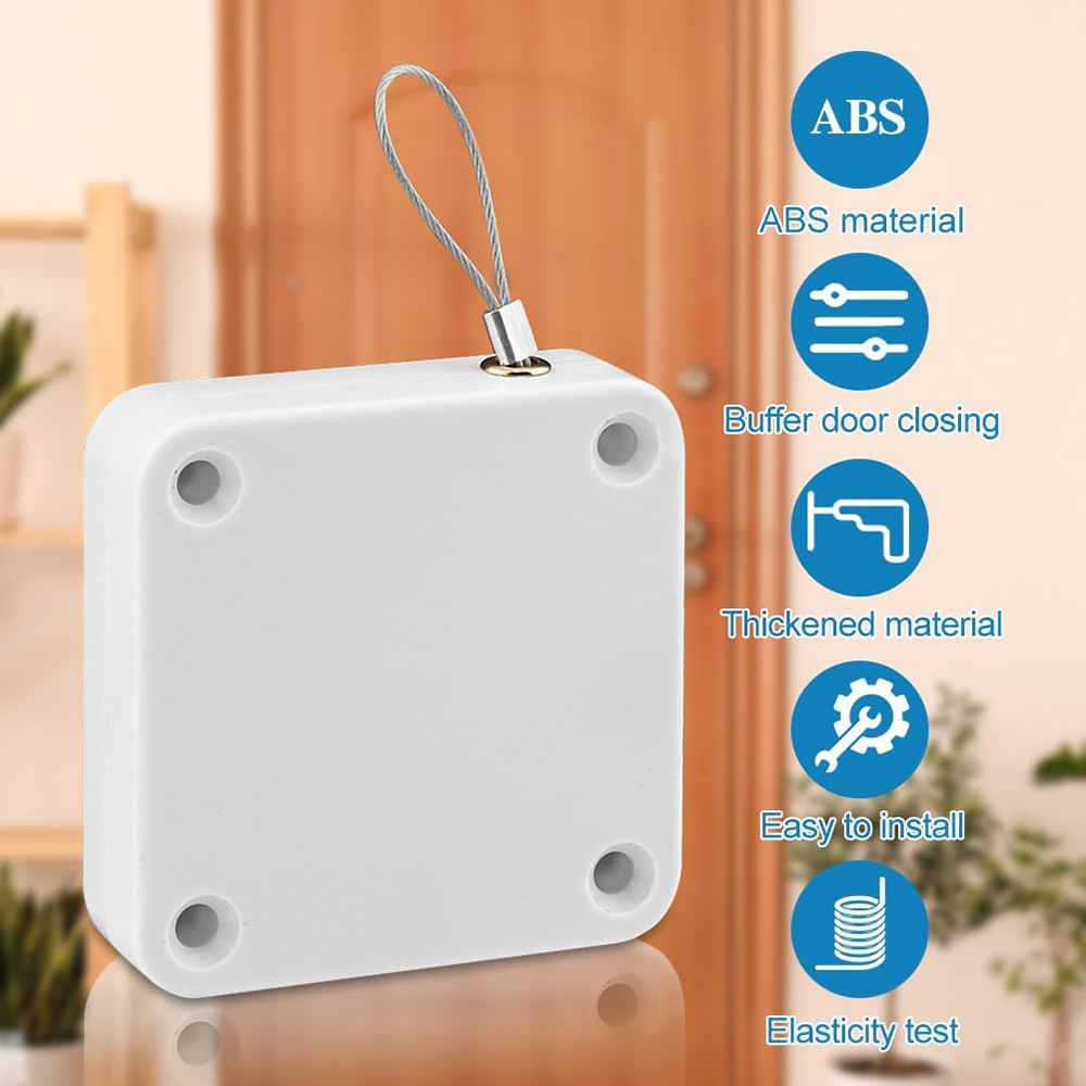 Automatischer Sensor-Türschließer, stanzfrei, verstellbare Oberfläche, Türstopper-Halterung für Heimwerker, schließt automatisch Türen