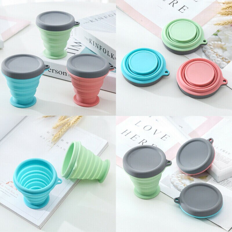 Portable Silicone Telescopic Drinking Collapsible Folding Cup Travel Camping