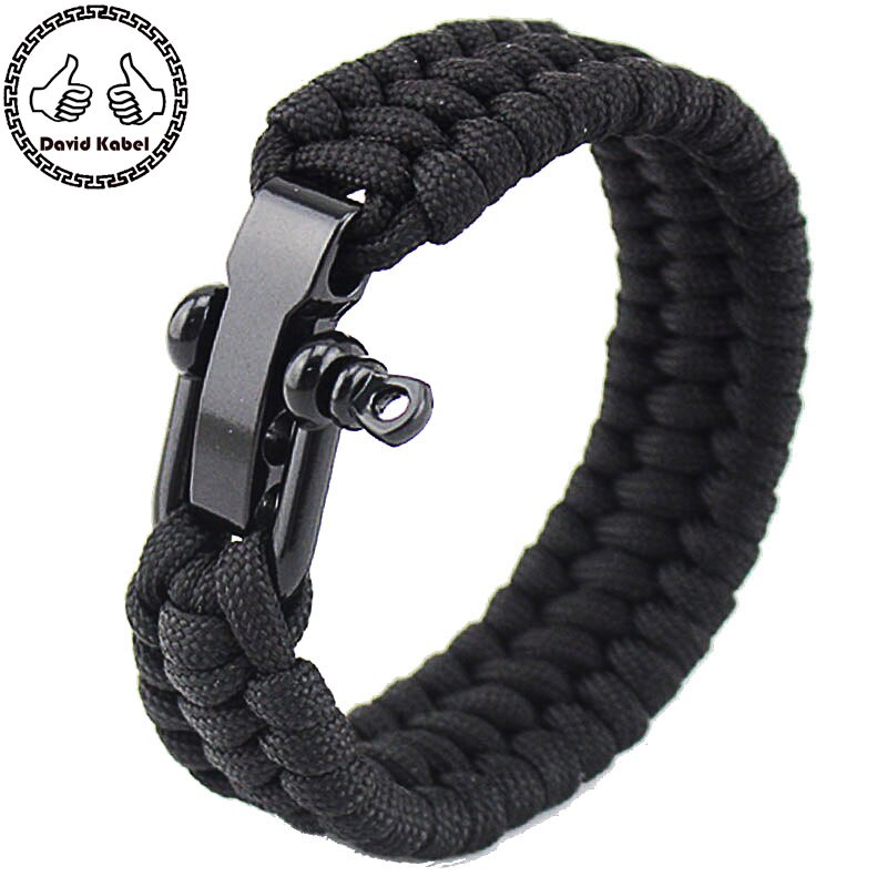 Polsband Wrap Heren Paracord Survival Armband Met Roestvrij Staal D-sluiting-Verstelbare Size Fits Polsen Bileklik Bilezik