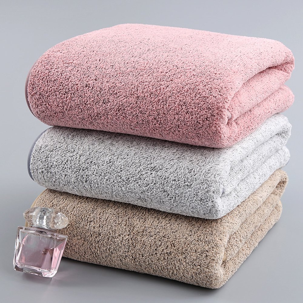 70x140cm asciugamano da bagno in fibra di velluto corallo carbone di bambù asciugamano da bagno per uso domestico ad asciugatura rapida morbido assorbente morbido