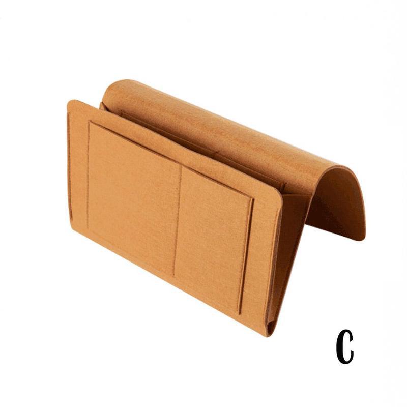 Storage Organizer Felt Bedside Hanging Storage Bags Mobile Phone Remote Control Sundries Book With 2 Inner Pockets: C