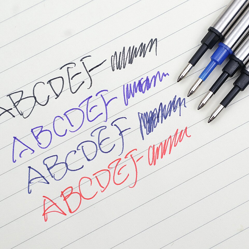 Metal Refills 0.7mm Black/Blue/Red ink for Roller Ballpoint Pen Business Pen Ball Pen Refills Office School Supply Stationery