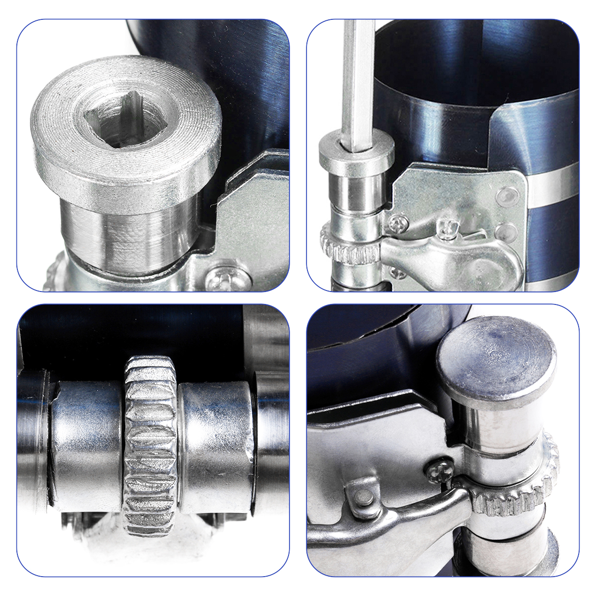 Instalador de anillos de pistón, alicates para anillos de pistón, herramienta de compresor de anillos de pistón de 53-175mm, alicates expansores de abrazadera de mantenimiento de vehículos y motor de coche