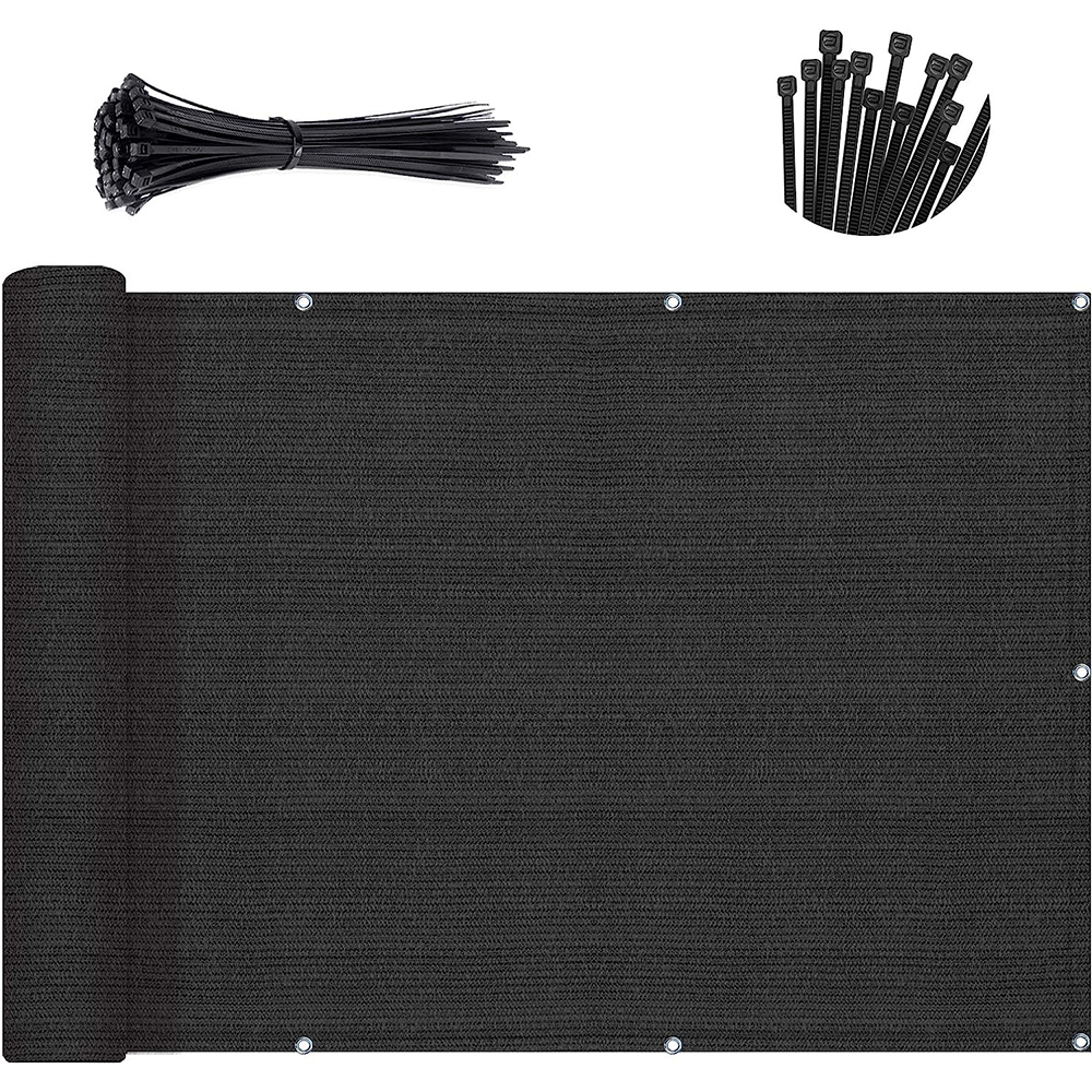 Couverture d'écran de confidentialité de balcon, écrans de jardin avec attaches de câble, tissu d'ombrage imperméable pour Patio extérieur, appartement, arrière-cour: 2*4 M / Rouge