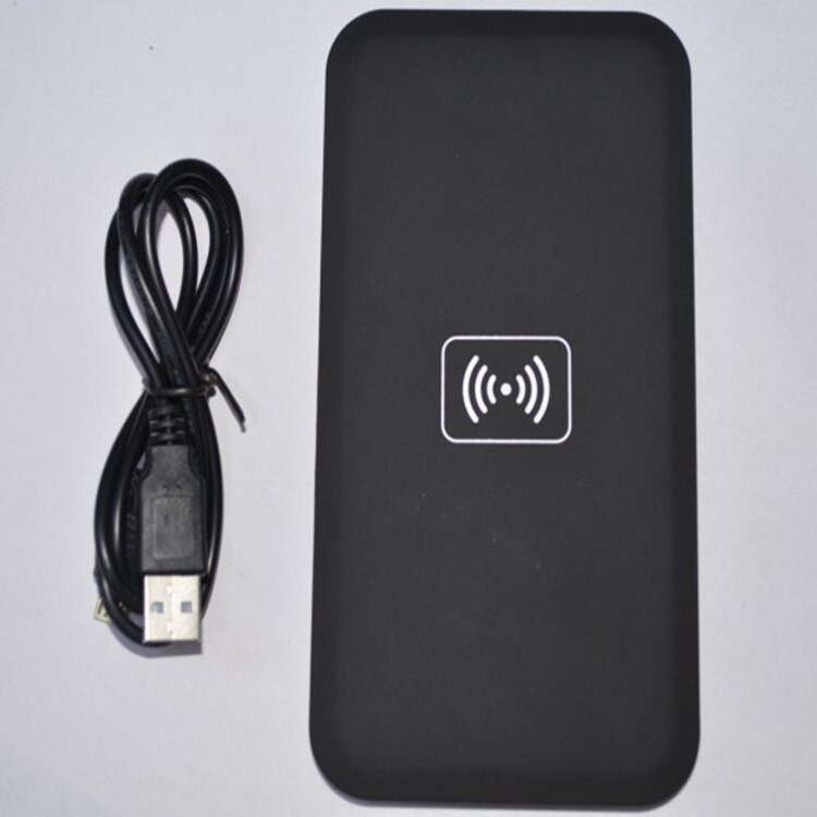 Chargeur sans fil rapide Qi, compatible avec iphone 5 5s 6 8 Samsung Galaxy: Black