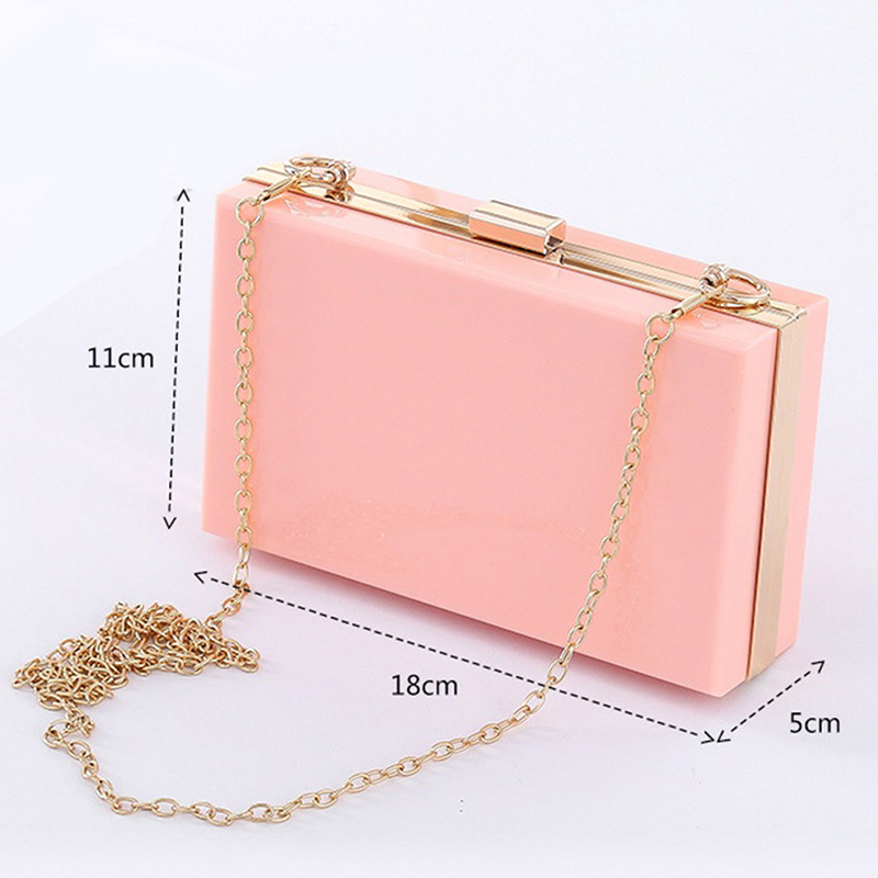 Acrylic Box Transparent Women Clutch Bag Brand Ladies Evening Handbag Bag Wedding Female Clutch Purses