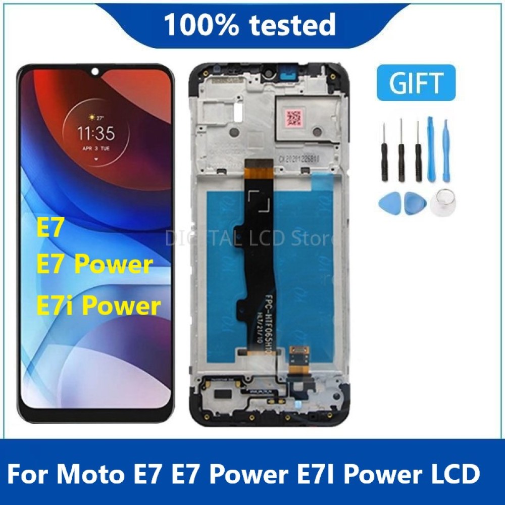 Originele Lcd Voor Motorola Moto E7 E7 Power E7I Power Lcd-scherm Touch Screen Panel Digitizer Glas Montage Met Frame vervangen