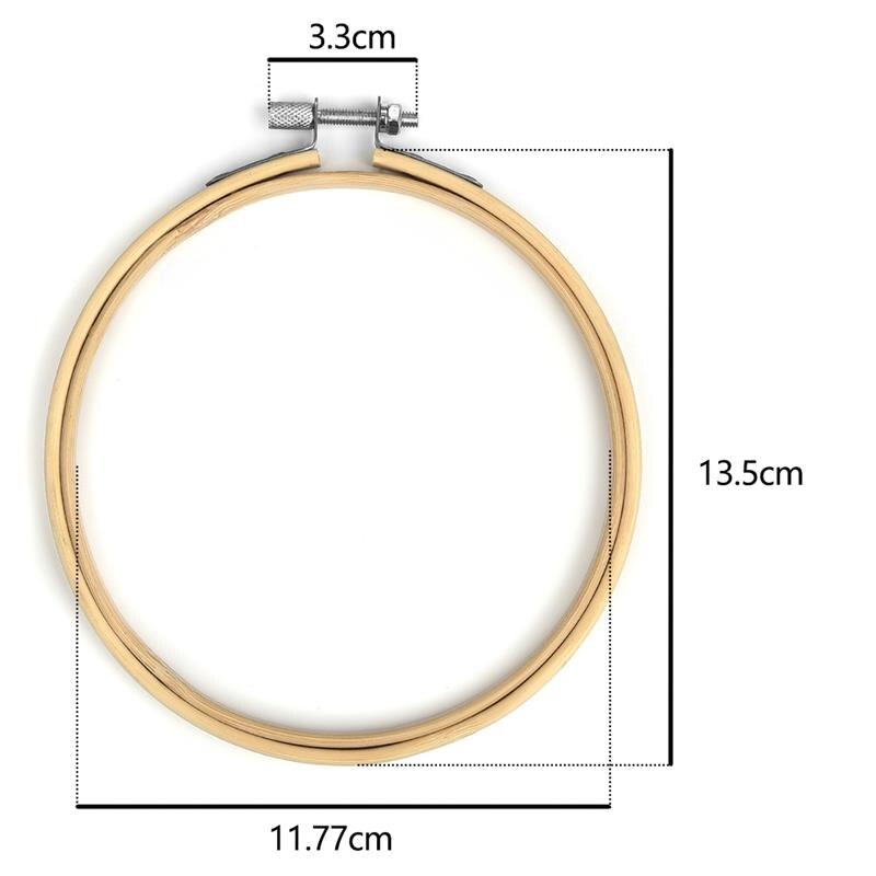 10-30cm broderi ring ring gör det själv bambu ram nål hantverk korsstygn maskin rund loop syverktyg: 13cm 5.12 tum