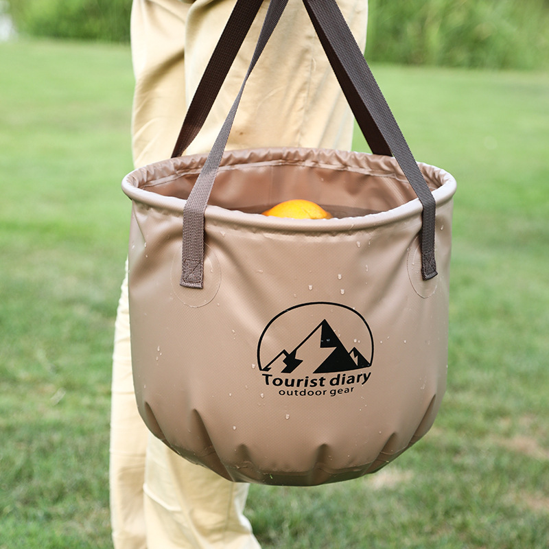 Portable Bucket Outdoor Vegetable Washing Car Washing Fishing Bucket Car Storage Bucket Portable Folding Laundry Basin Multi-fun