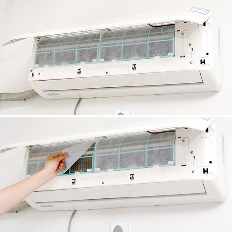6Pcs Anti-Dust Net Air Conditioner Filter Papers Dustproof Cleaning Purification Air Self-Adhesion Air Purifier Dust Filter