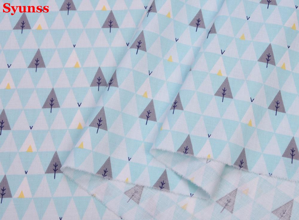 Twill Cotton fabric Blue Bear fox deer Printed Cloth for DIY handmade sewing patchwork quilting sheet tissus tecido home decor